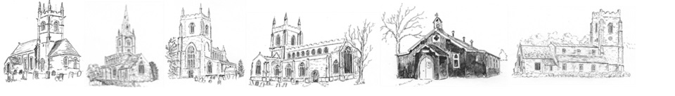 Sketches of the six churches of The Billingborough Group